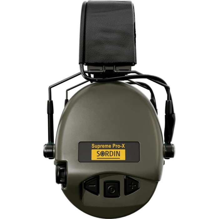 Активні навушники Sordin Supreme Pro-X SFA зі шкіряним оголів’ям. Green 