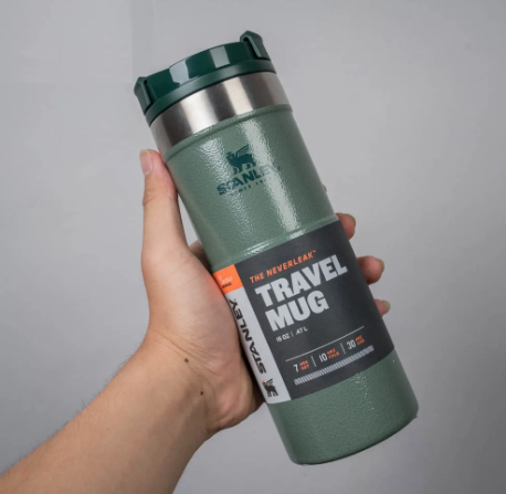 Термочашка Stanley Classic Never Leak-темно-зелена - 0.47 л. 