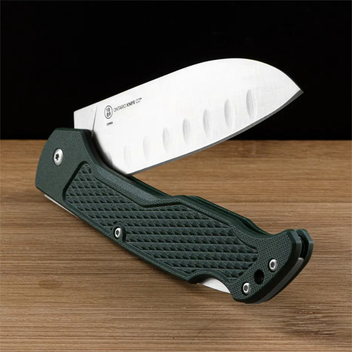 Ніж Ontario Knife Camp Plus Santoku green 