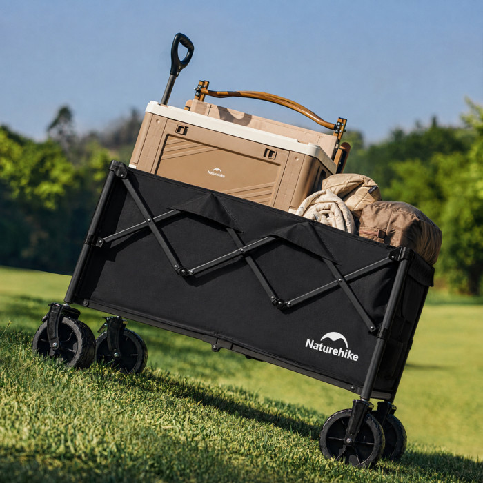 Візок туристичний складаний Naturehike Light CNK2350JJ012, 100 л, чорний