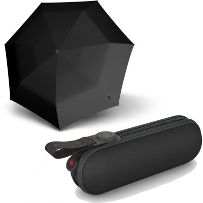 Парасоля Knirps X1 Black Superthin Мех / Складана / 7спиць / D90x18см