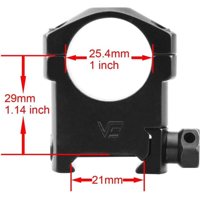 Кільця Vector Optics Mark 25,4 мм Weaver високі 