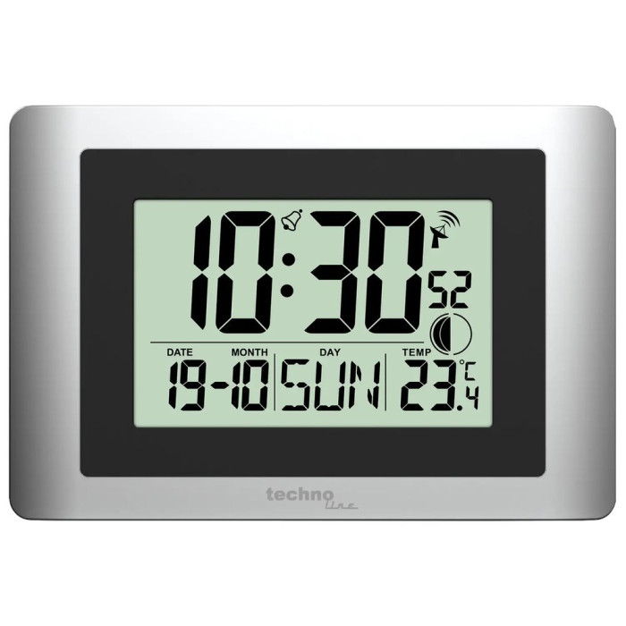 Годинник настінний Technoline WS8028 Silver/Black (WS8028) 