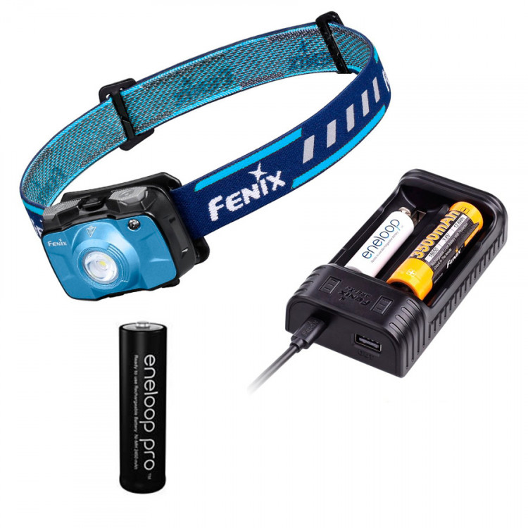 Комплект ліхтар Fenix HL30BL2018 + зарядний пристрій ARE-X2 + 2 аккумулятра Panasonic2450 