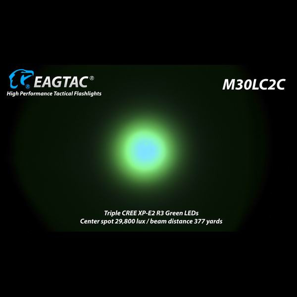 Ліхтар Eagletac M30LC2C 3 * XP-E2 Green R3 (750 Lm) 
