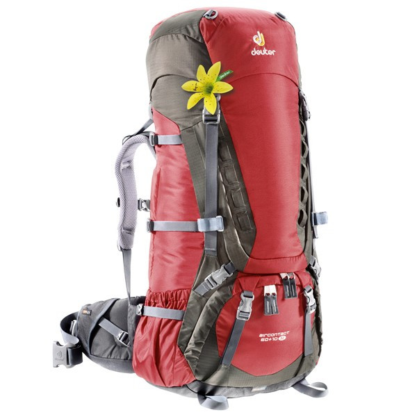 Рюкзак Deuter Aircontact SL, 60 + 10 л, cranberry-stone 
