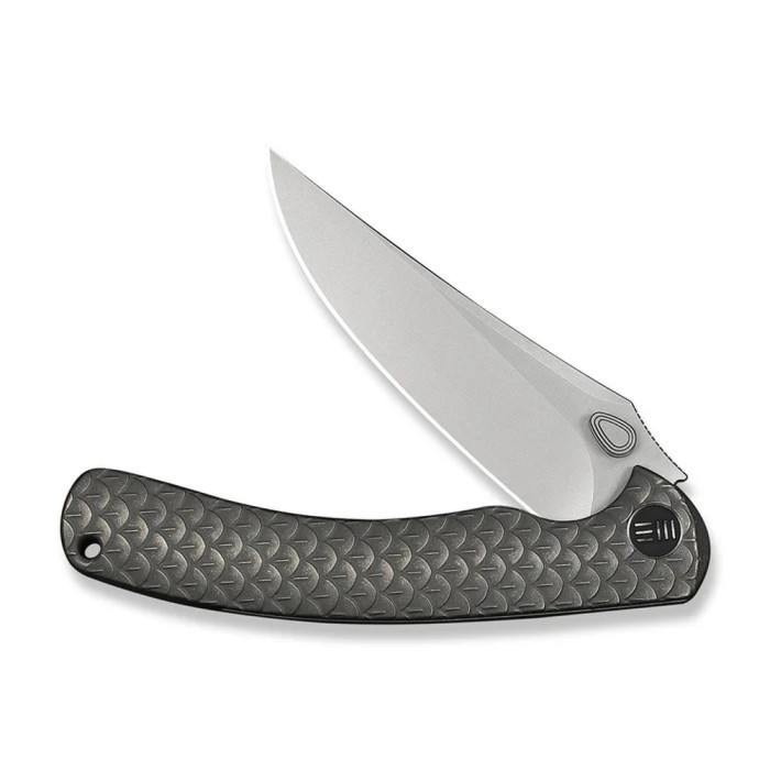 Ніж складаний туристичний Weknife Dracarys, (9.1 см) Böhler M390 / титан 6AL4V сірий 