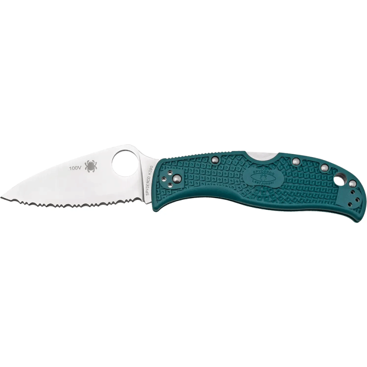 Ніж Spyderco Leafjumper, serrated blue (C262SBLK390) 