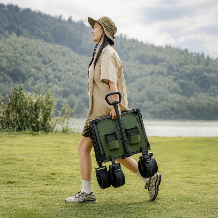 Візок туристичний складаний Naturehike Light CNK2350JJ012, 100+50 л, зелений