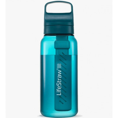 Пляшка-фільтр для води LifeStraw Go Filter Bottle, 1 л, Laguna Teal (LSW LGV41LTLWW)