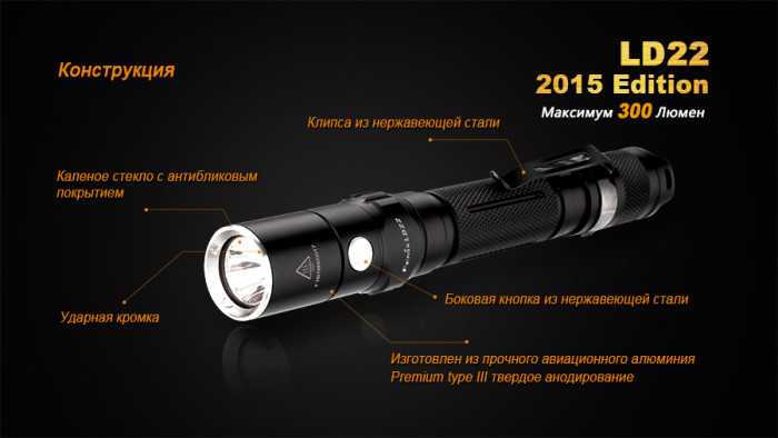 Ліхтар Fenix LD22 (2015) Cree XP-G2 (R5) 