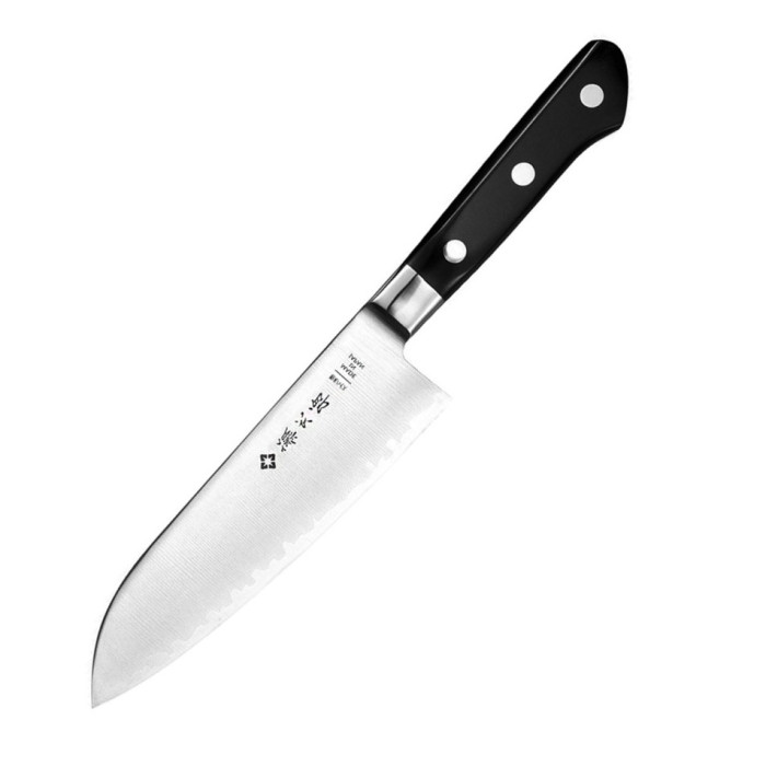 Ніж кухонний швидкорізальна сталь з приводом від Tojiro з подушкою Santoku 170mm F-517 