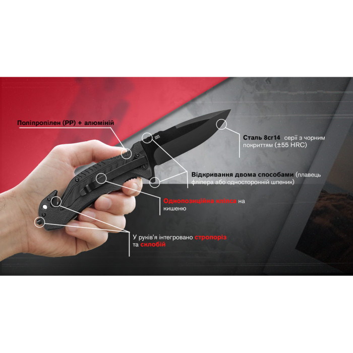 Ніж складаний Ganzo G628-RD червоний 