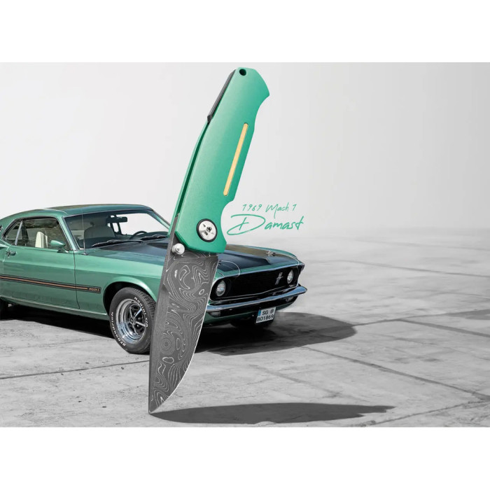 Ніж Boker 1969 Mach-1 Damast Green 