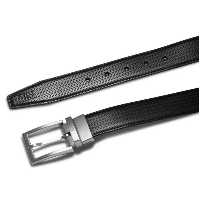 Ремінь чоловічий шкіряний Semi Line Black/Brown (P8232-0 M) 