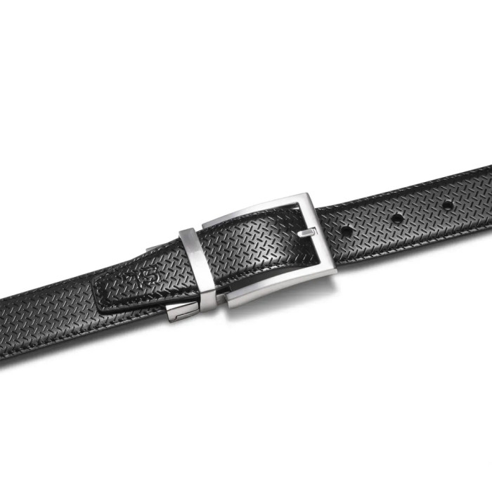 Ремінь чоловічий шкіряний Semi Line Black/Brown (P8232-0 M) 