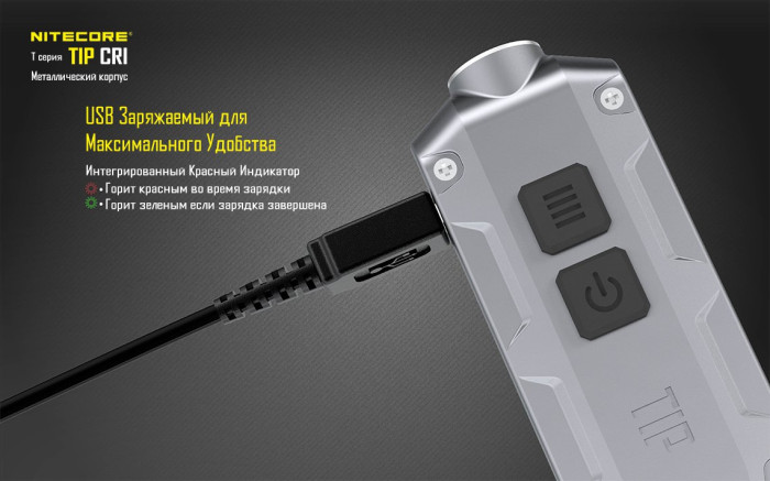 Ліхтар Nitecore TIP CRI чорний 