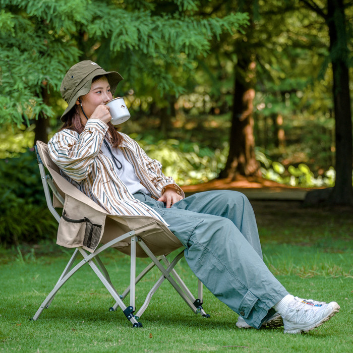 Стілець складаний Naturehike Stellaluna T04 CNK2550JJ022, вуглецева сталь, хакі 