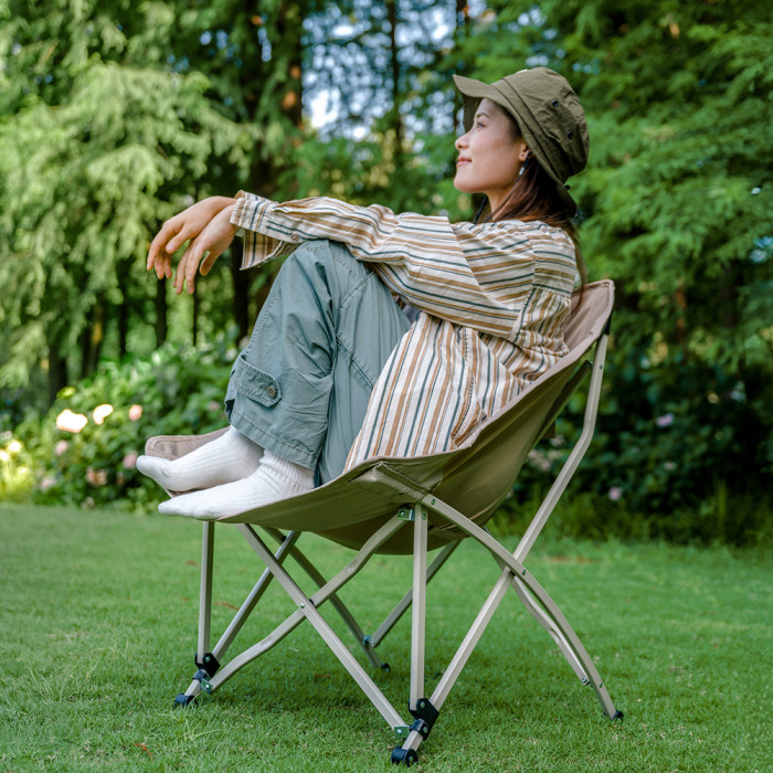 Стілець складаний Naturehike Stellaluna T04 CNK2550JJ022, вуглецева сталь, хакі 