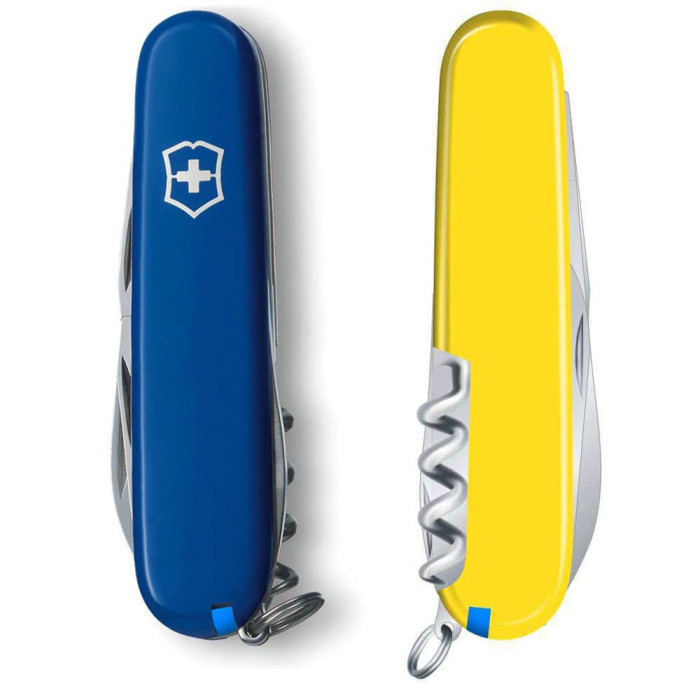 Ніж Victorinox Camper Ukraine 91мм/13функ/син-жовт 
