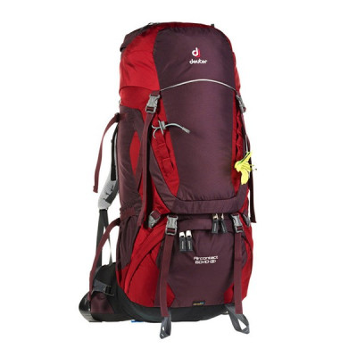 Рюкзак Deuter Aircontact SL, 60 + 10 л, aubergine-cranberry