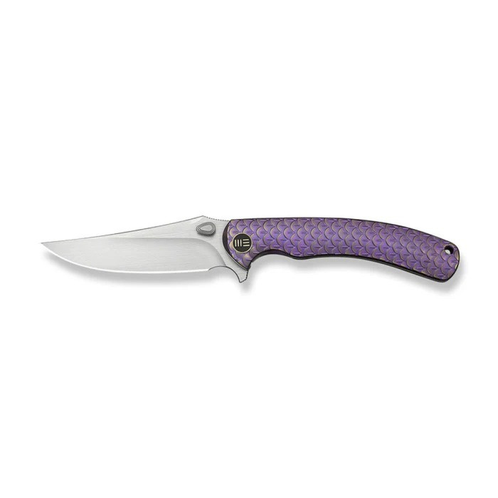 Ніж складаний туристичний Weknife Dracarys, (9.1 см) Böhler M390 / титан 6AL4V фіолетовий/золотий 