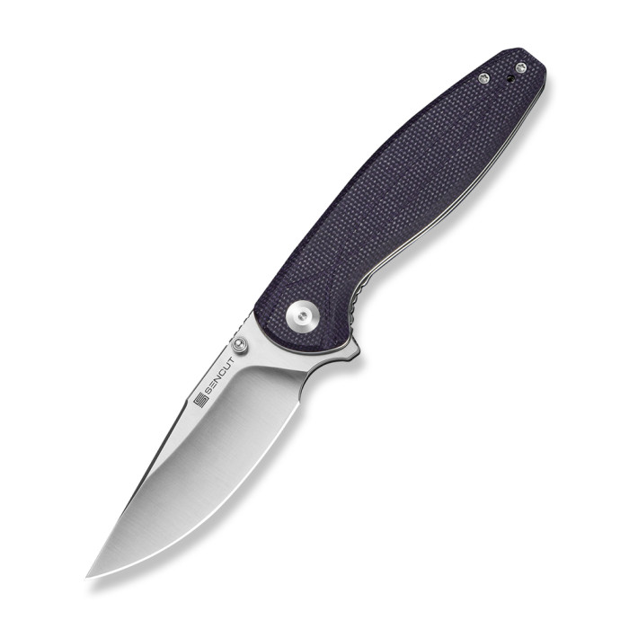 Ніж складаний туристичний Sencut Vyrce (8.9 см) D2 / Canvas Micarta фіолетовий