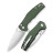 Нож Trivisa Corvus-04G, 14C28N, Микарта, Зеленый (TY20-GM-14)