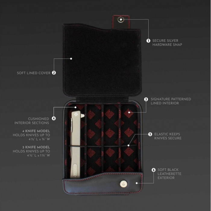 Кейс Ocaso для зберігання 4 тонких ножів 