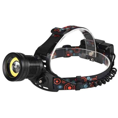 Ліхтар налобний Police BL-A19-GT200+COB, 2x18650, zoom, ЗП Type-C, Box 