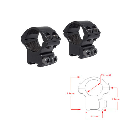 Кільця Hawke Matchmount 1"/9-11mm /Med