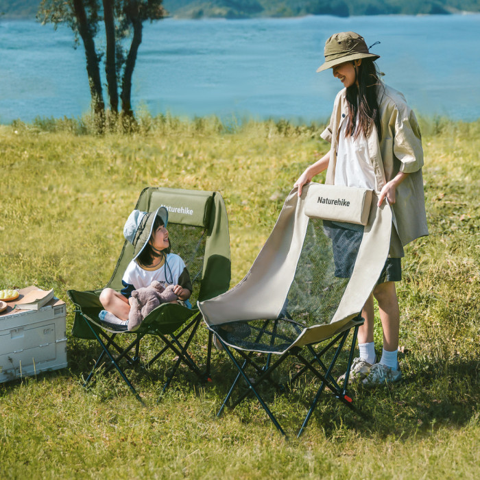 Стілець складаний Naturehike Sea Star 002 CNK2550JJ019, вуглецева сталь, олива 