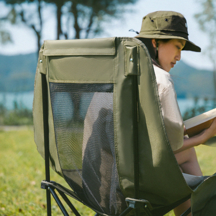 Стілець складаний Naturehike Sea Star 002 CNK2550JJ019, вуглецева сталь, олива 