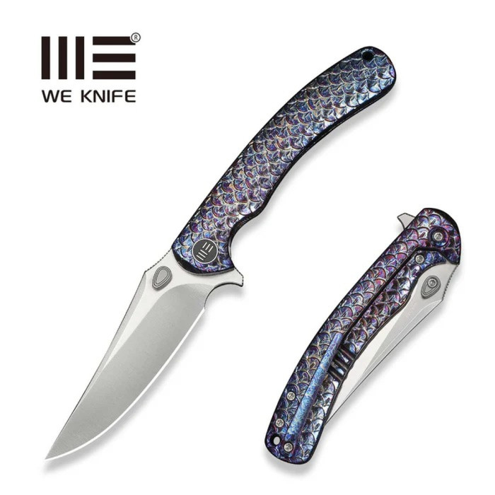 Ніж складаний туристичний Weknife Dracarys, (9.1 см) Böhler M390 / титан 6AL4V полум’яний 