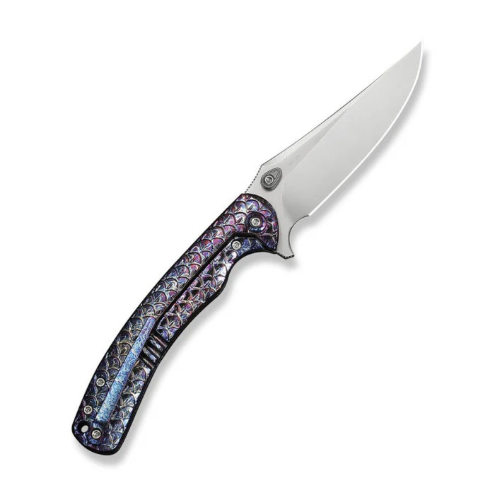Ніж складаний туристичний Weknife Dracarys, (9.1 см) Böhler M390 / титан 6AL4V полум’яний 