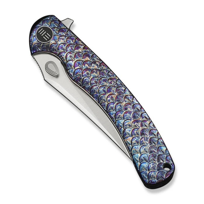 Ніж складаний туристичний Weknife Dracarys, (9.1 см) Böhler M390 / титан 6AL4V полум’яний 