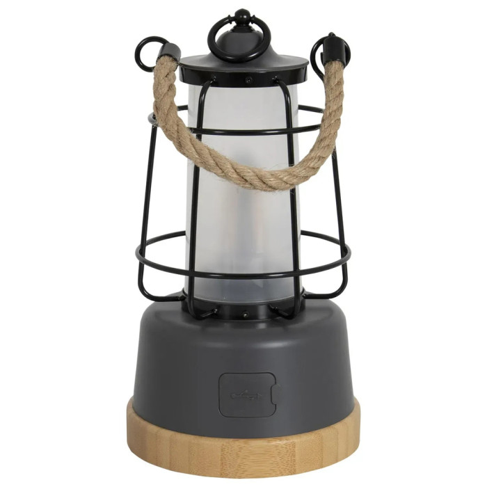 Ліхтар кемпінговий Bo-Camp Harlington Rechargable Dimming 370 Lumen Bamboo-Grey (5818921)