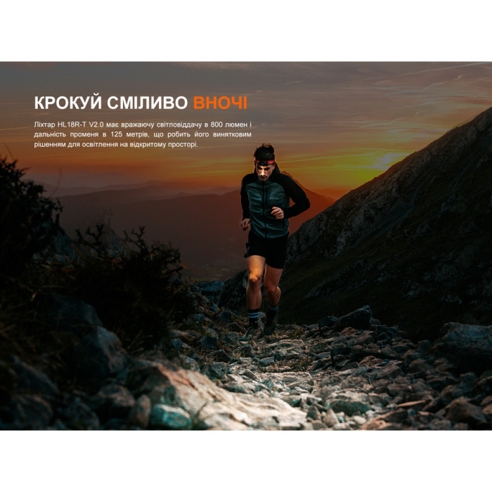 Ліхтар налобний Fenix HL18R-T V2.0 чорний 