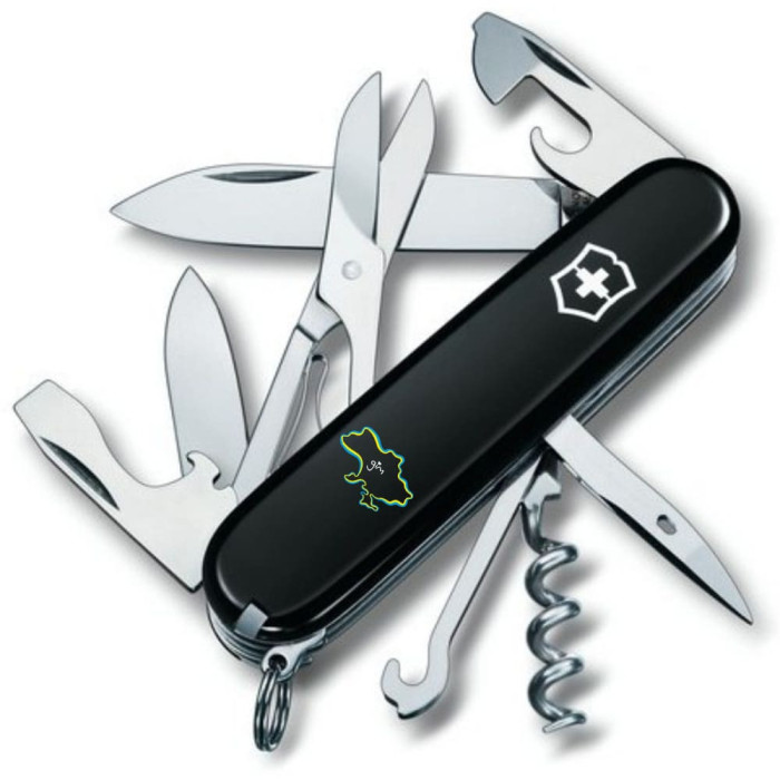 Складаний ніж Victorinox CLIMBER UKRAINE Кордони України + Дім 1.3703.3_T1290u 