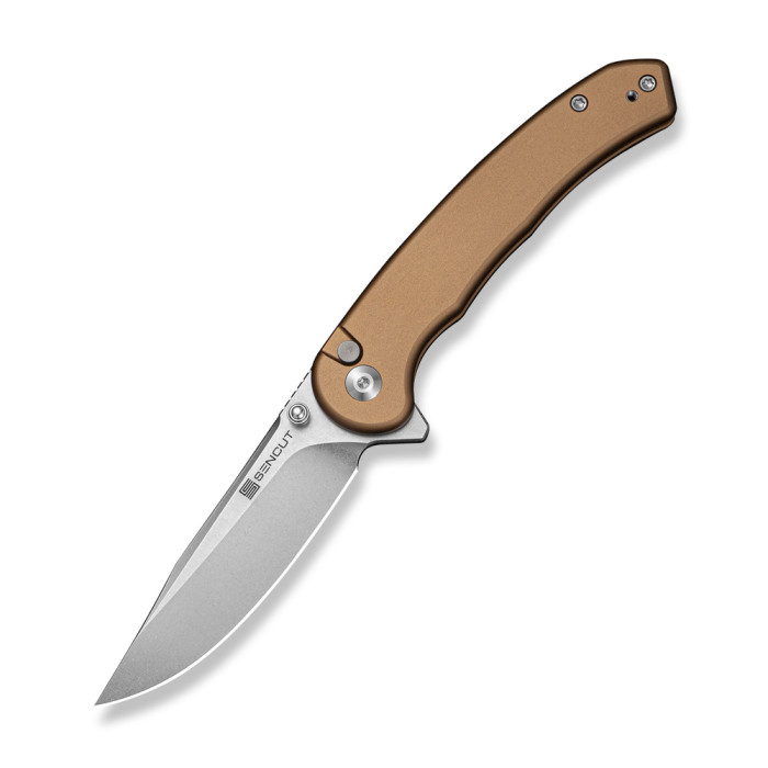 Ніж складаний туристичний Sencut Ingot (8.2 см) D2 / Aluminum коричневий