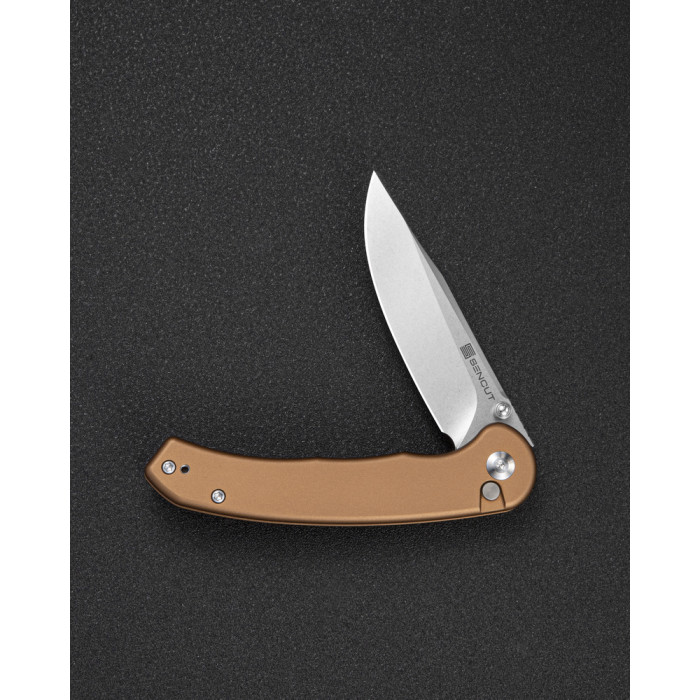 Ніж складаний туристичний Sencut Ingot (8.2 см) D2 / Aluminum коричневий
