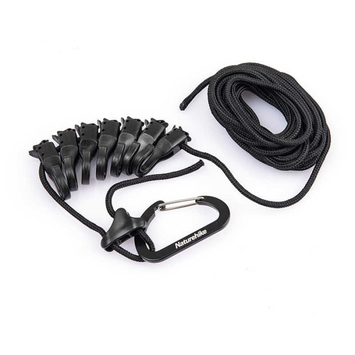 Шнур господарський Naturehike Rope Camping 4м black NH19PJ040 
