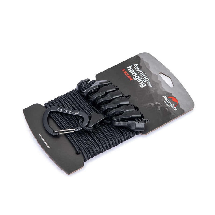 Шнур господарський Naturehike Rope Camping 4м black NH19PJ040 