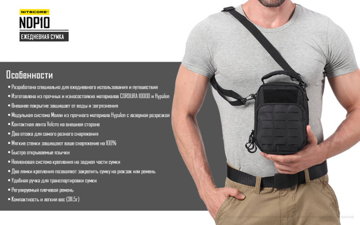 Сумка EDC, тактична Nitecore NDP10 (Cordura 1000D) 