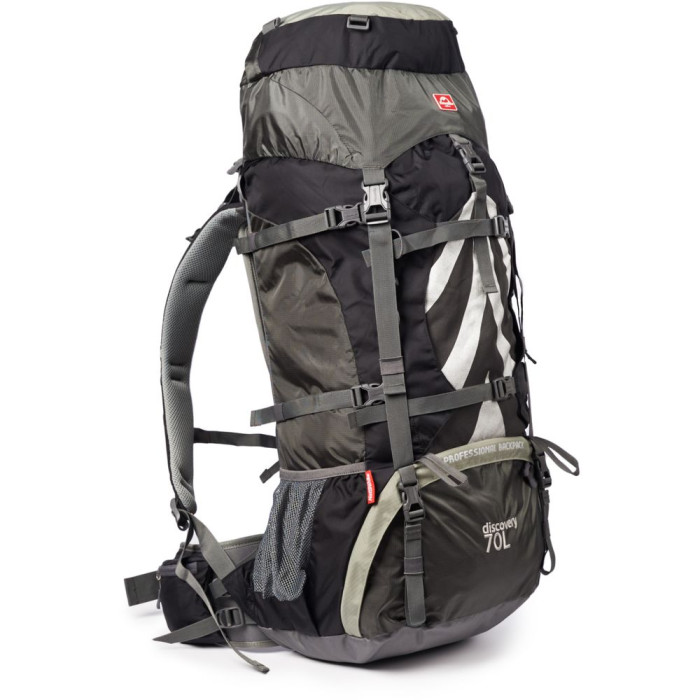 Рюкзак туристичний Naturehike NH70B070-B, 70 л + 5 л, чорно-сірий 