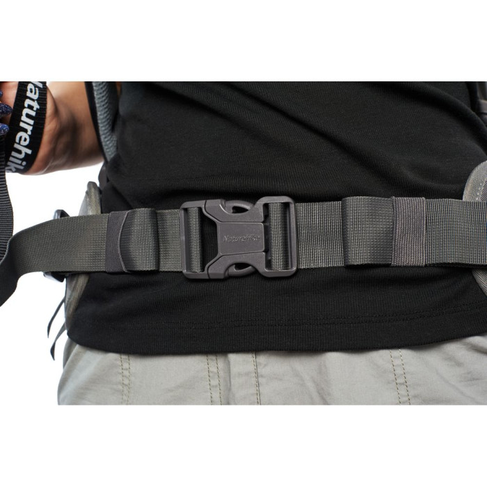 Рюкзак туристичний Naturehike NH70B070-B, 70 л + 5 л, чорно-сірий 