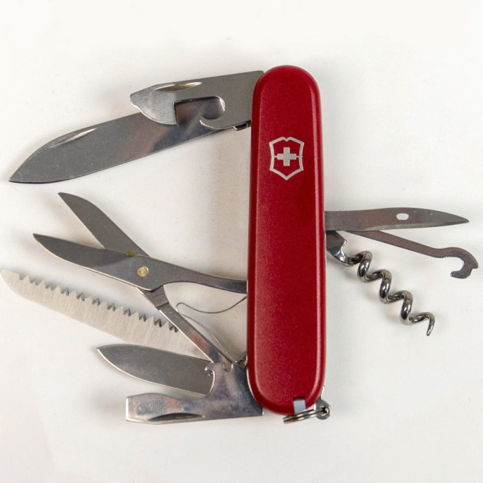 Складаний ніж Victorinox HUNTSMAN MAT червоний матовий лак 