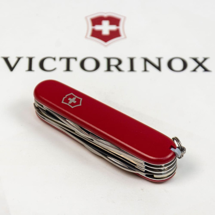 Складаний ніж Victorinox HUNTSMAN MAT червоний матовий лак 