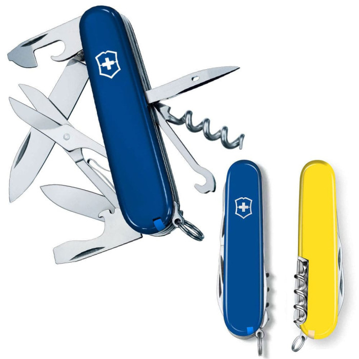Ніж Victorinox Climber Ukraine 91мм/14функ/син-жовт 