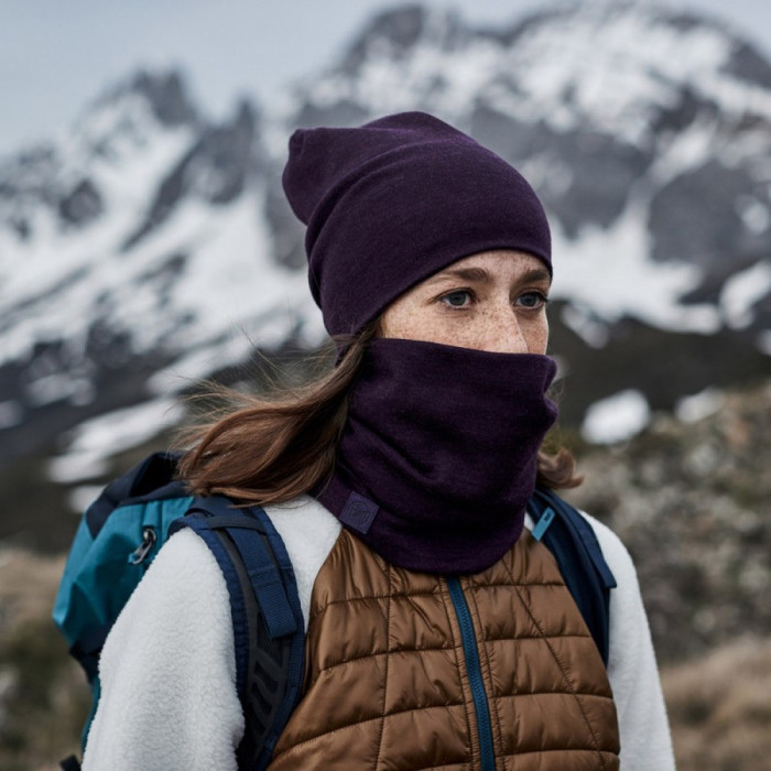 Шарф-труба Buff Heavyweight Merino Wool solid deep purple 